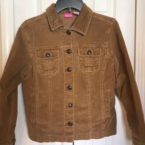 Cappagallo Curdoroy Jacket Brown Size Small